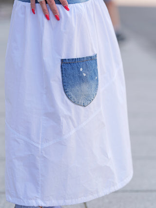 OFF#DLY Worker Skirt Blue/white