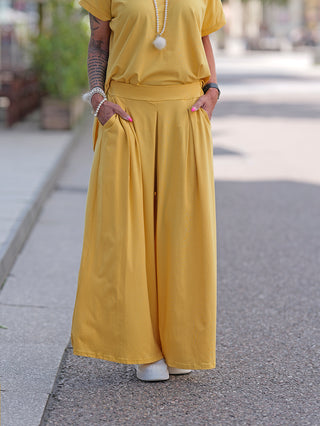 OFF#DLY Wide Leg Pant Gitta yellow