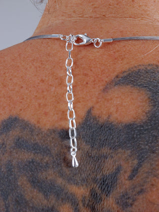 OFF#DLY Collier silver matt