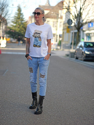 OFF#DLY Tee Denim Bear