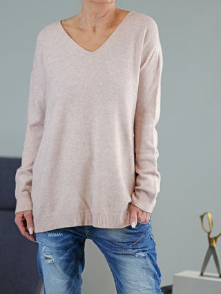 OFF#DLY V Pulli m. Bündchen beige